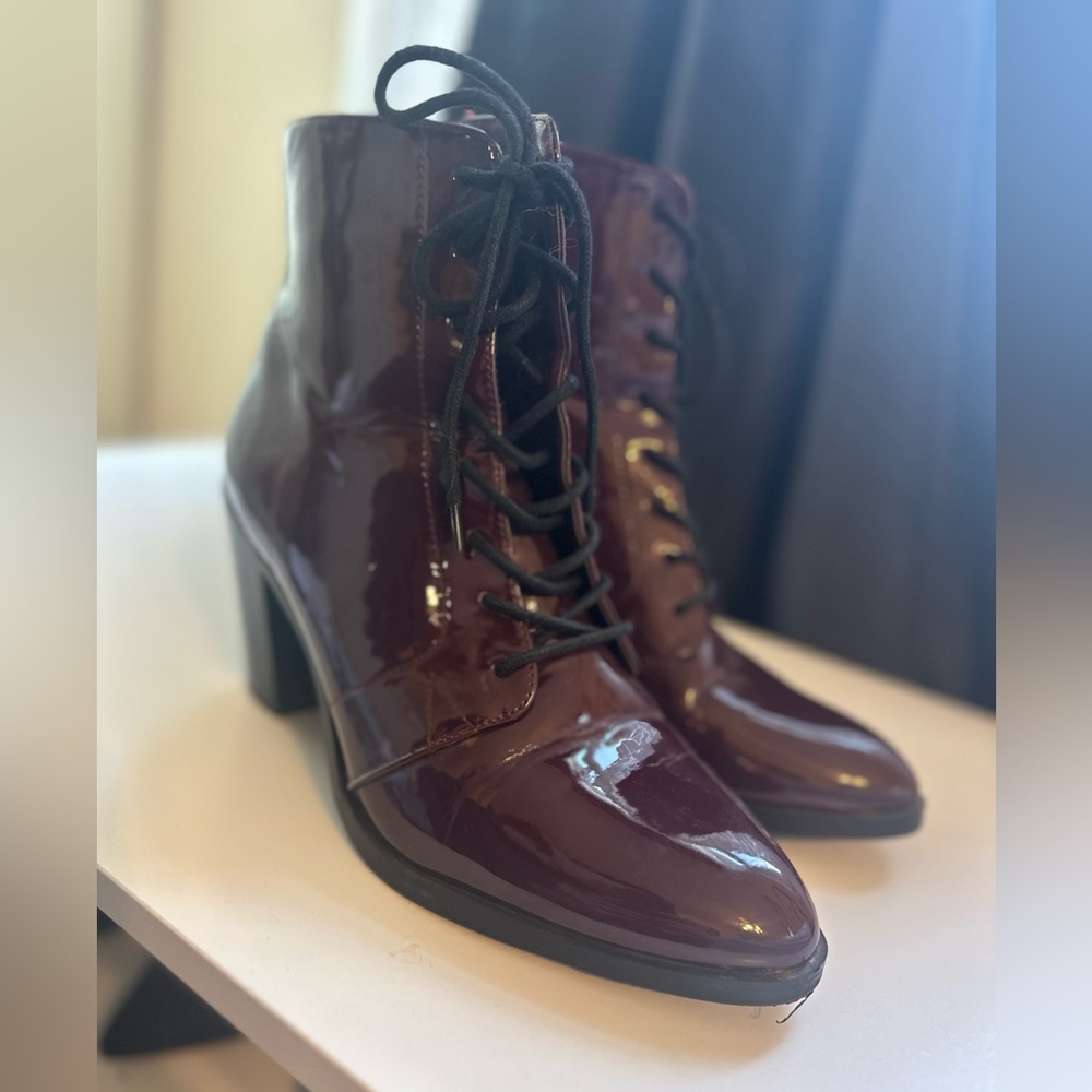 Deep Red ankle boots